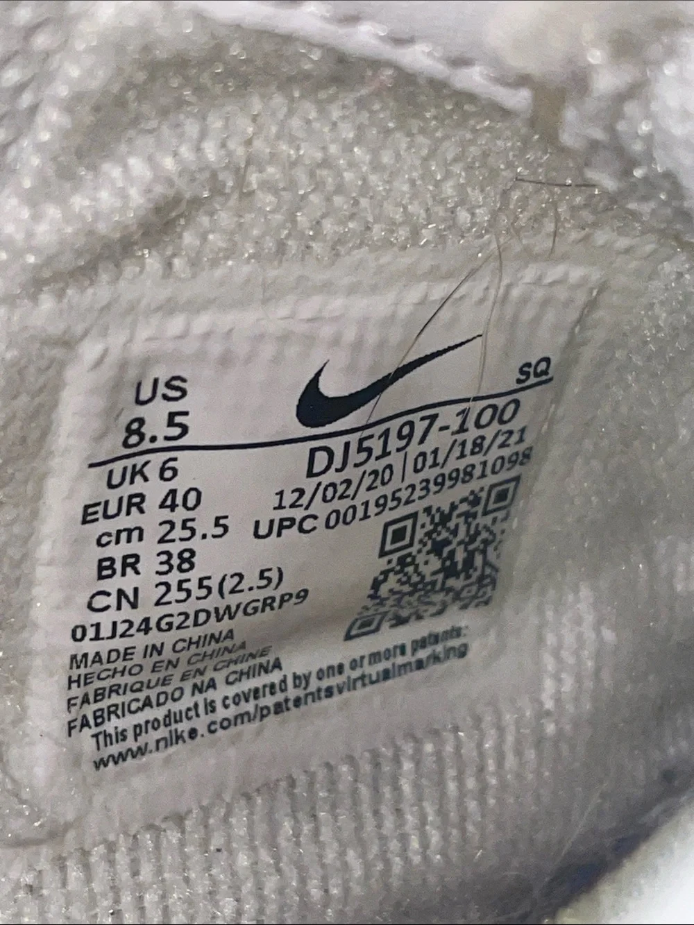 Nike Air Force 1 Shadow Barely Volt White Sneakers Women's 8.5 DJ5197-100